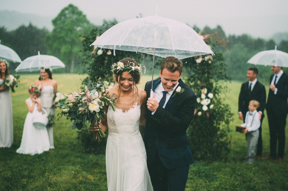 ¿Qué hacer si llueve en mi casamiento?